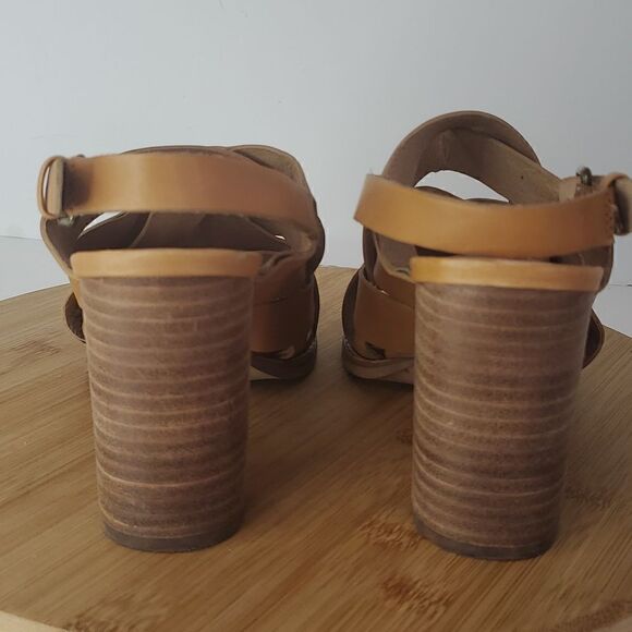 Madewell The Cindy Sandal Woven Leather Slingback Block Heel Sandals Size 7 - Picture 4 of 13